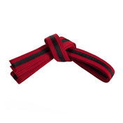 Double Wrap Black Striped Belt Red Black