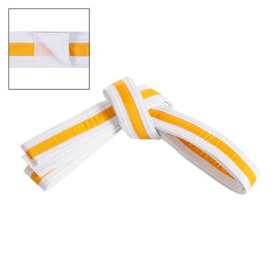 Adjustable Striped White Belt White/Gold