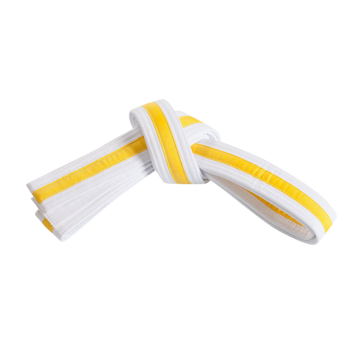 Double Wrap Striped White Belt| Century Martial Arts Canada