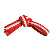 Double Wrap White Striped Belt Orange White