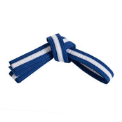 Double Wrap White Striped Belt Blue White
