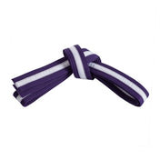 Double Wrap White Striped Belt Purple White