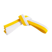 Double Wrap Two-Tone Belt 1 White Yellow