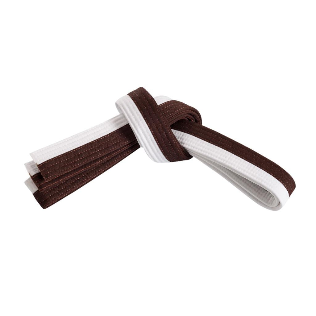Double Wrap Two-Tone Belt White Brown