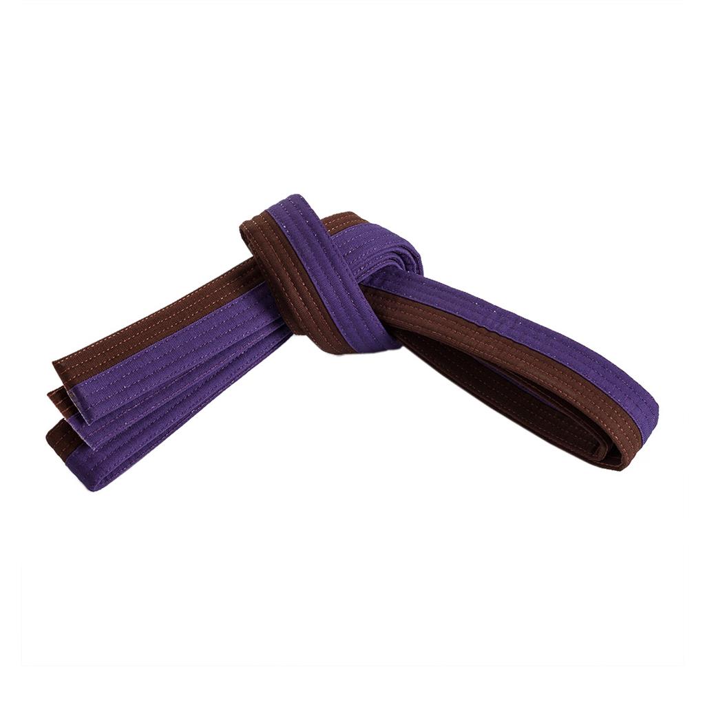 Double Wrap Two-Tone Belt Brown Purple