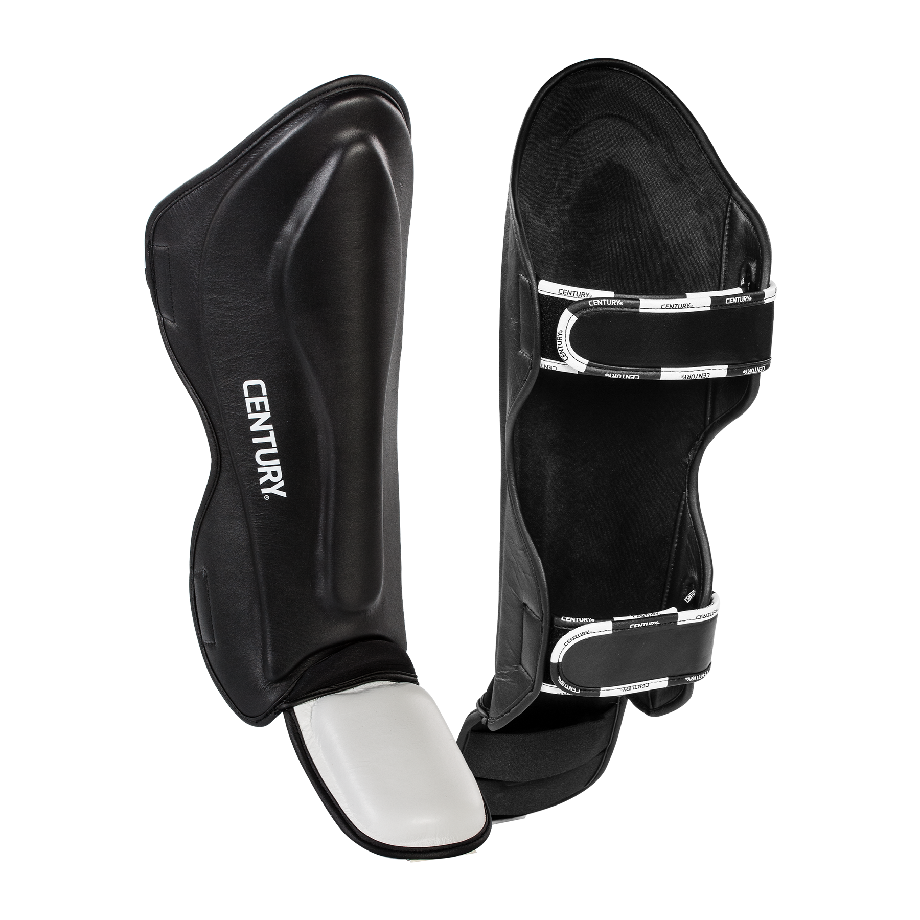 Creed Traditional Shin Instep Guards Black/White