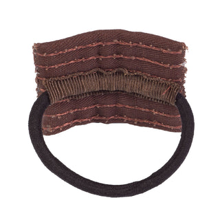 Belt Rank Ponytail Holder Brown