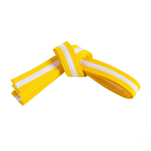 Double Wrap White Striped Belt Yellow/White