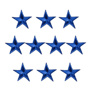 Star Patches - 10 Pack 1" Blue