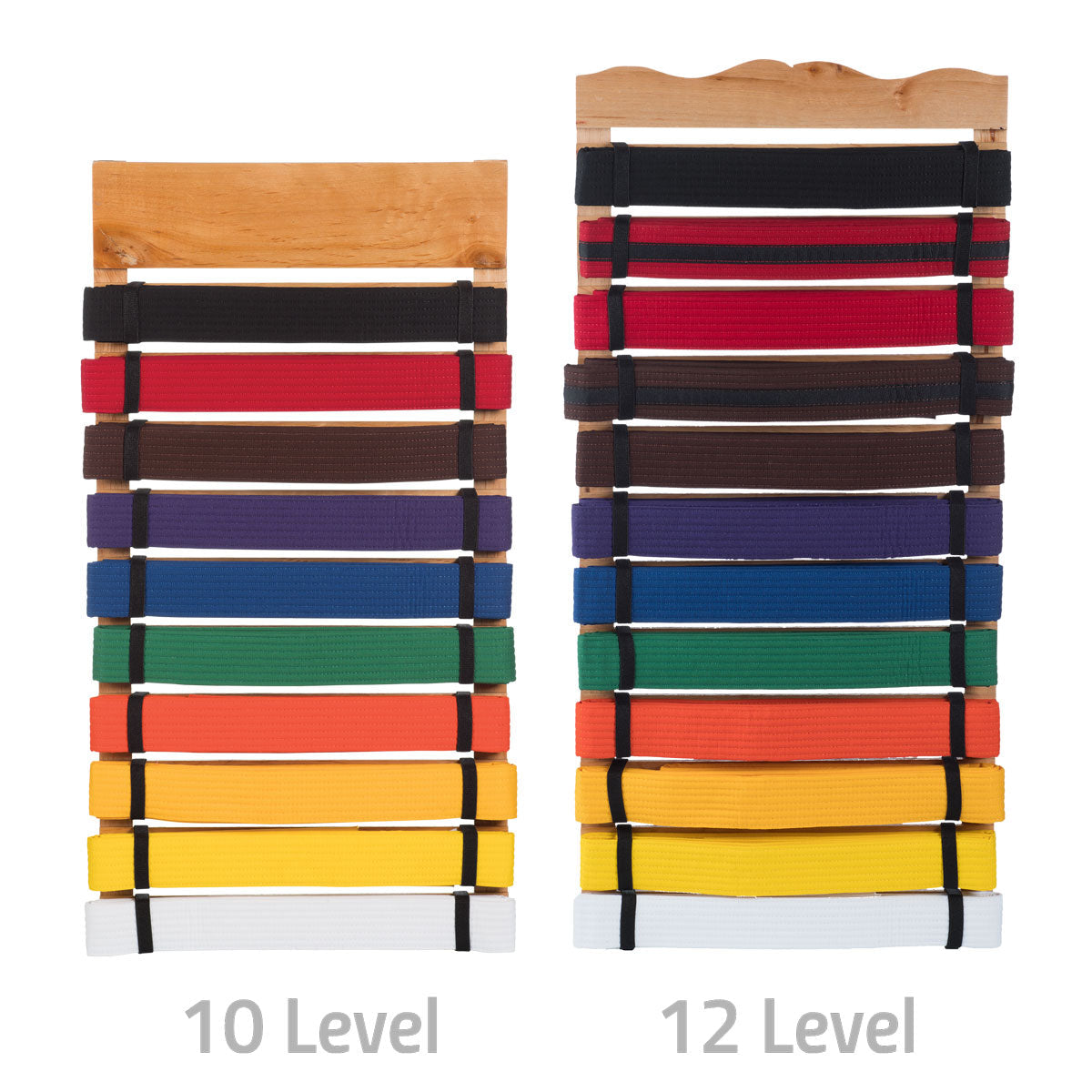 Rank Belt Display - 10 & 12 Level Natural