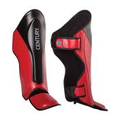 Drive Traditional Shin Instep Guards Red/Black