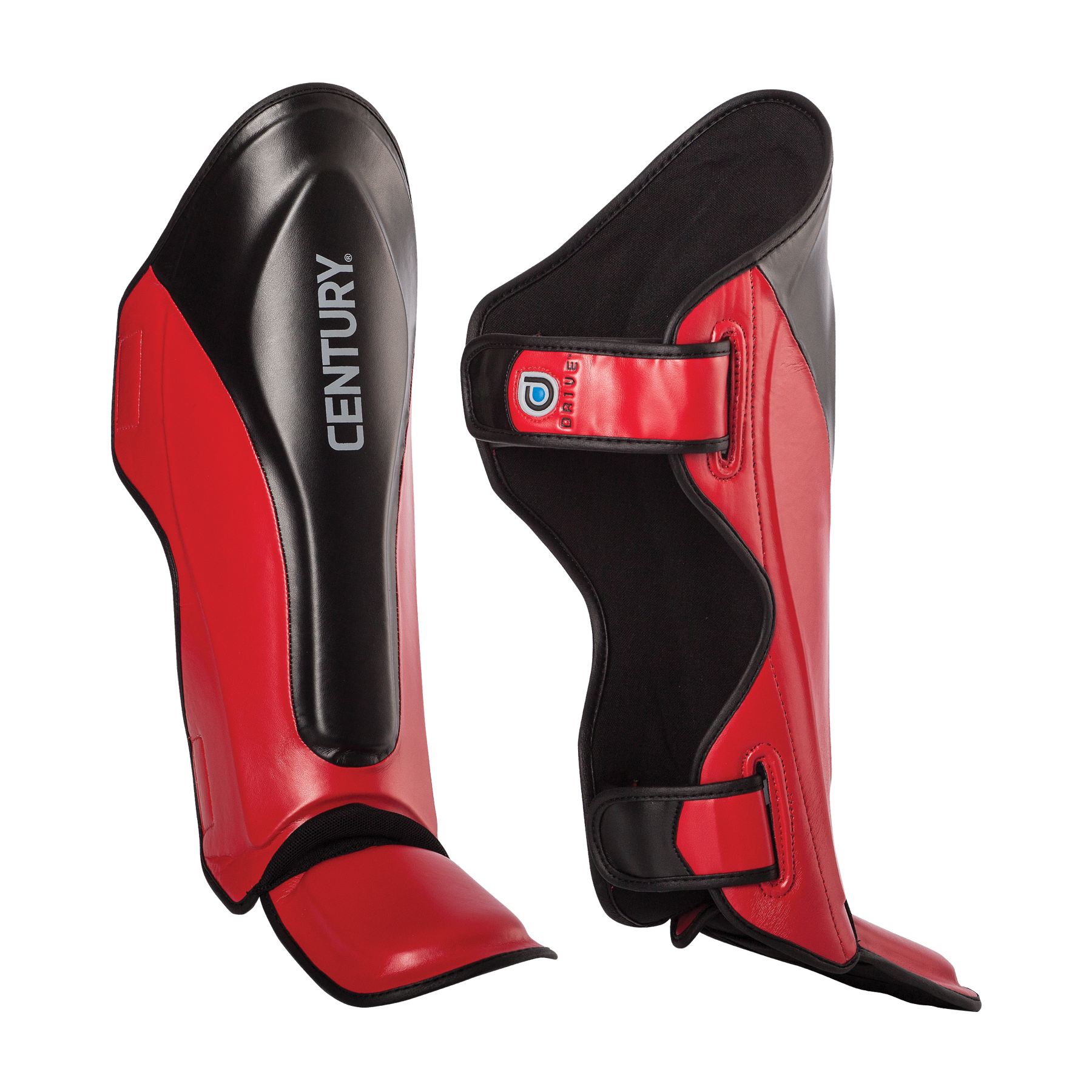 Drive Traditional Shin Instep Guards Red/Black