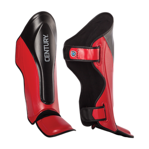 Drive Traditional Shin Instep Guards Red/Black